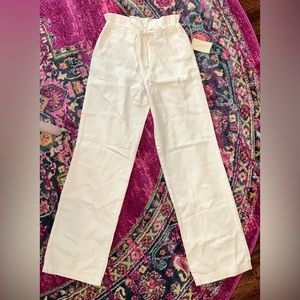 High Waisted/Wide Leg Paper Bag Pants